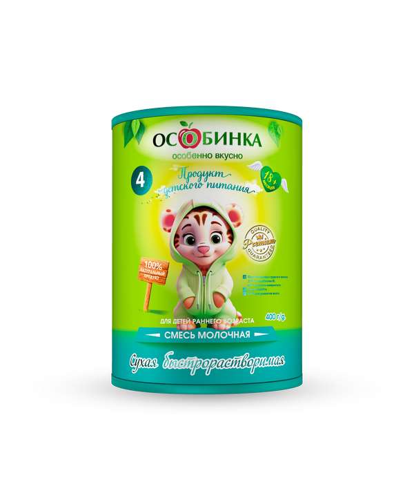 Упаковка Смесь молочная детская - аренда торгового знака Особинка